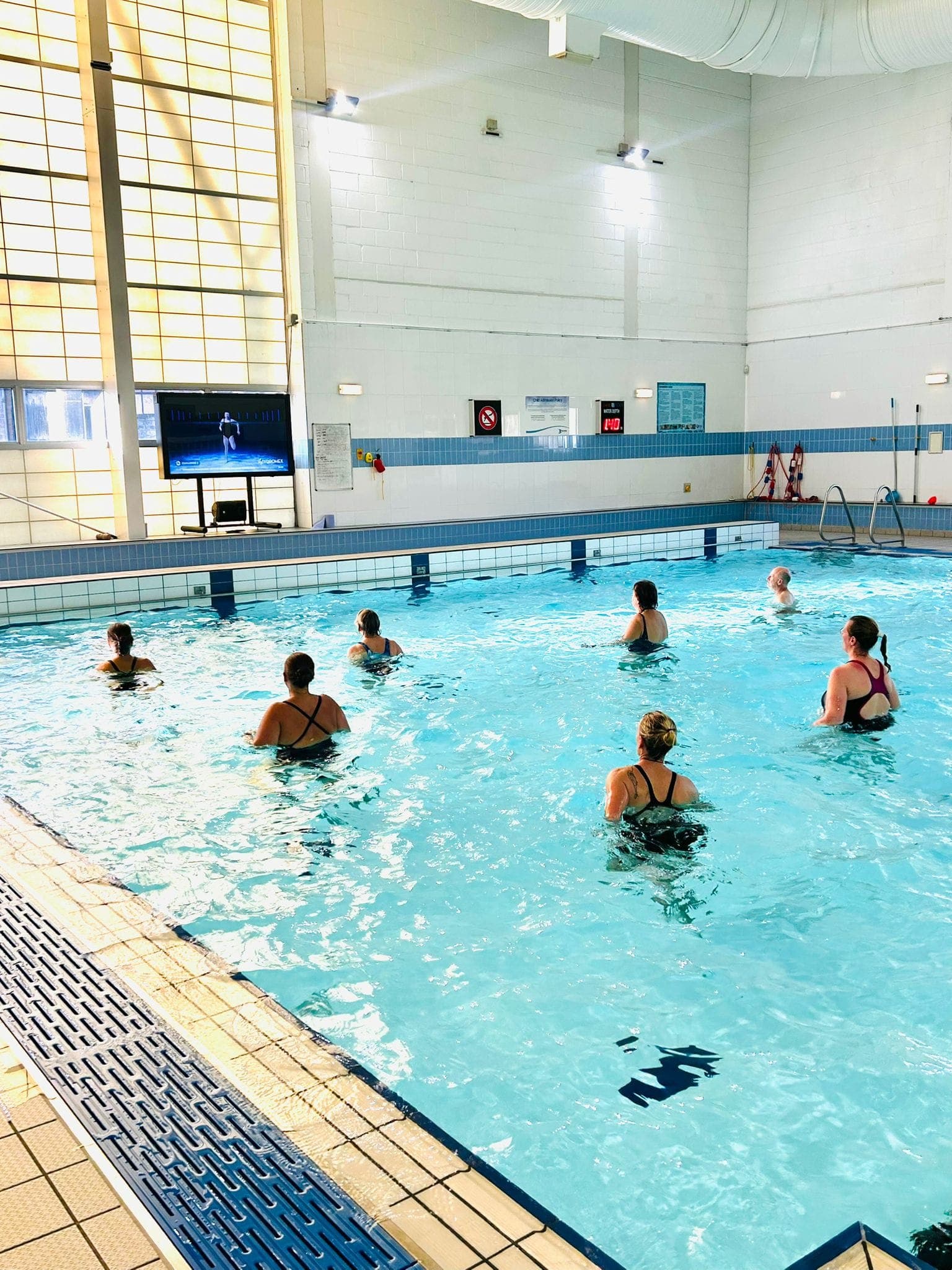 Hydrohex 75-inch portable unit at Burnley Leisure Centre